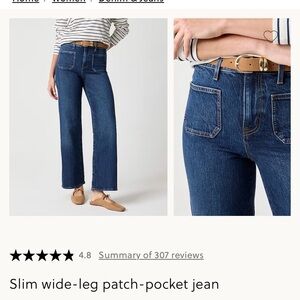 J. Crew Slim Wide-Leg Pocket Jeans